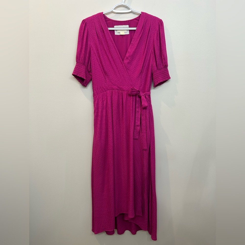 Anthropologie Pink Midi Dress